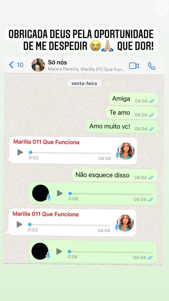 Maraisa, da dupla com Maiara, mostrou última conversa com Marília Mendonça