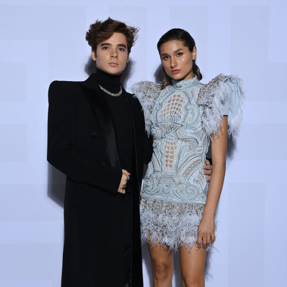 Sasha Meneghel com o marido, João Figueiredo, na Paris Fashion Week 
