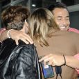Sasha Meneghel e João Figueiredo encontraram Luciano Szafir e protagonizaram um abraço em família
