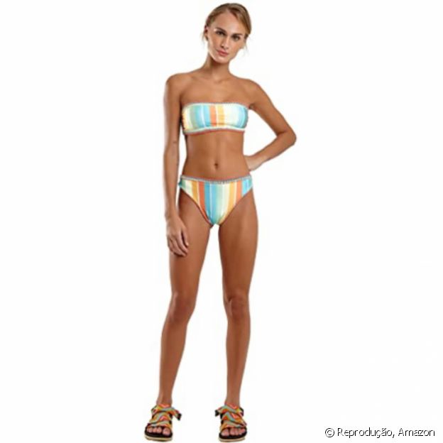 Top Strapless Recifes Granita, da Blueman, e Tanga Recifes Granita, da Blueman