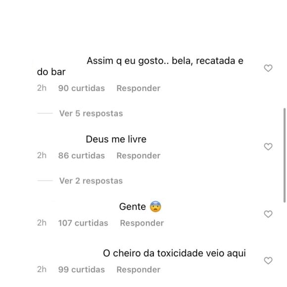 Comentário de Thiago foi exposto na conta do 'Gossip do Dia'