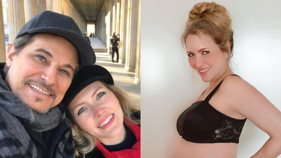 Karin Roepke, esposa de Edson Celulari, mostra barriga de 7 meses de gravidez. Confira!