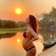 Thaila Ayala compartilhou momentos da gravidez nas redes sociais