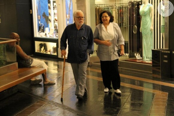 O casal passeou no Fashion Mall, na zona sul do Rio, em janeiro deste ano