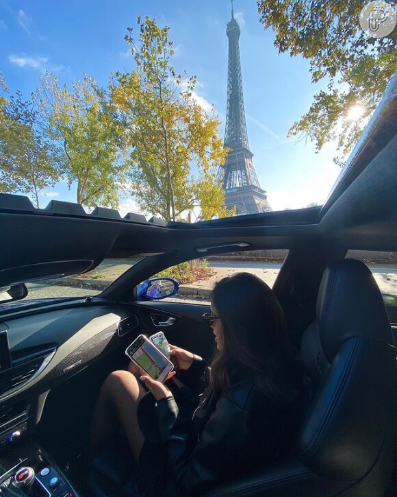 Bruna Biancardi está passando mais uma temporada em Paris, na casa de Neymar