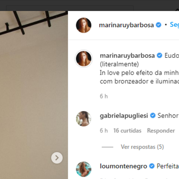 Marina Ruy Barbosa: iluminador corporal da atriz promete bronzeado sem precisar ficar horas no sol