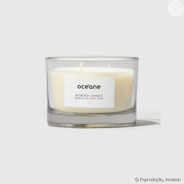 Vela Bergamot & Amber Wood, Scented Candle, Océane