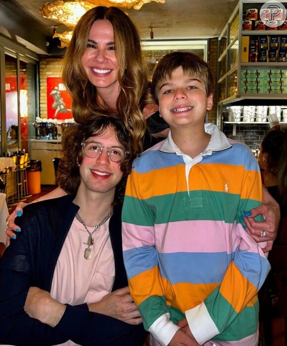 Luciana Gimenez é mãe de Lucas Jagger, de 22 anos, e Lorenzo, de 10
