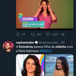 Nova Juliette no 'BBB 22': Eslovênia agita web por semelhança com campeã do 'BBB 21'