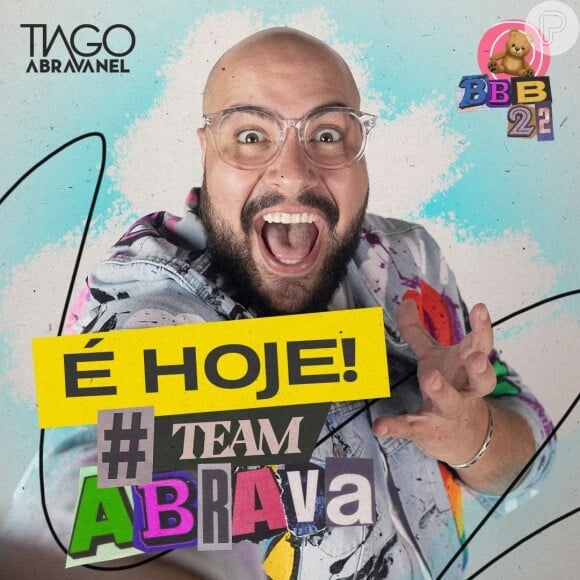 Além do emoji de ursinho de pelúcia, Tiago Abravanel está usando #teamabrava para seus fãs durante o 'BBB 22'