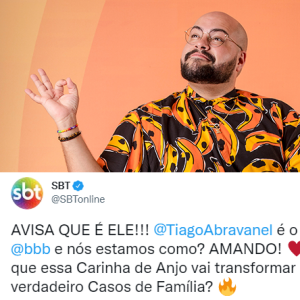 'BBB 22': SBT celebra vitória de Tiago Abravanel na prova do Líder