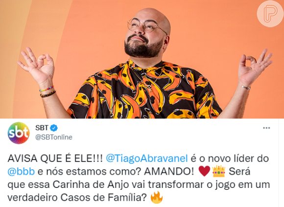 SBT comemora vitória de Tiago Abravanel na Prova do Líder do BBB22