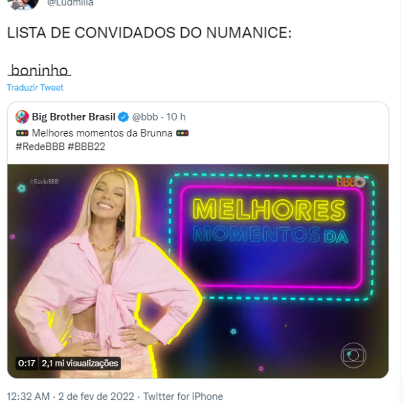 BBB 22: Ludmilla 'vetou' Boninho dos próximos shows do projeto 'Numanice'