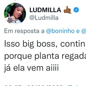 BBB 22: Ludmilla respondeu Boninho e garantiu: 'Já, já ela vem aí'