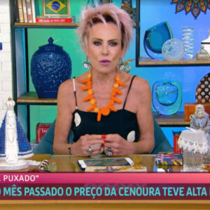 Ana Maria Braga animou a web com colar de cenoura em protesto contra alta no valor do alimento 