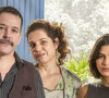 Maria Bruaca (Isabel Teixeira) é casada com Tenório (Murilo Benício) e mãe de Guta (Julia Dalavia) na novela 'Pantanal'