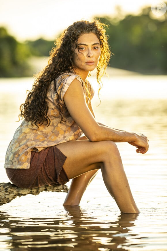 Novela 'Pantanal': Maria Marruá (Juliana Paes) se transforma em onça para vingar morte de Gil (Enrique Diaz)