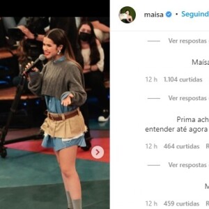 Seguidores escreveram suas opiniões nas publicações de Maisa e Bruna