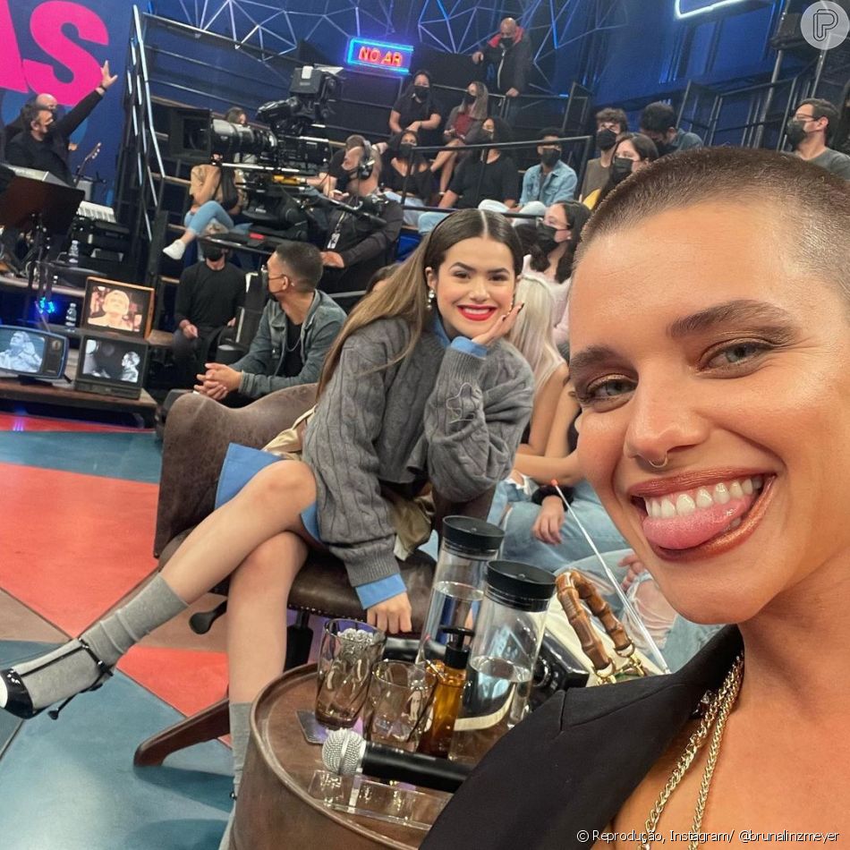 Maisa e Bruna Linzmeyer comemoraram a participação no 'Altas Horas'