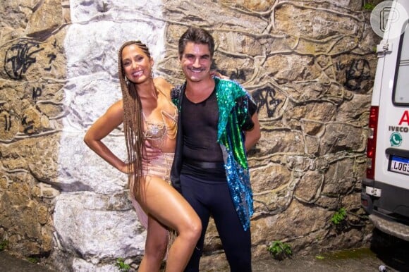 Namorado de Camila Pitanga, Patrick Pessoa acompanhou atriz em festa de Carnaval