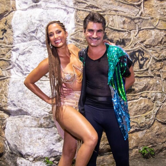 Namorado de Camila Pitanga, Patrick Pessoa acompanhou atriz em festa de Carnaval