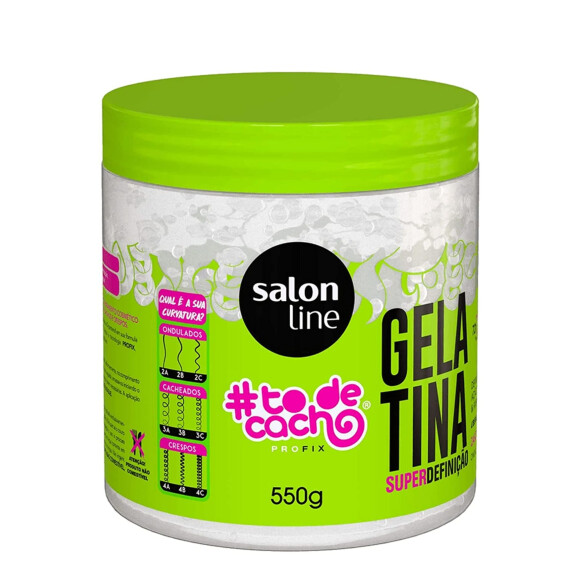 Gelatina Capilar é um produto queridinho de quem tem cabelo crespo: conheça a #Todecacho 500gr, Salon Line