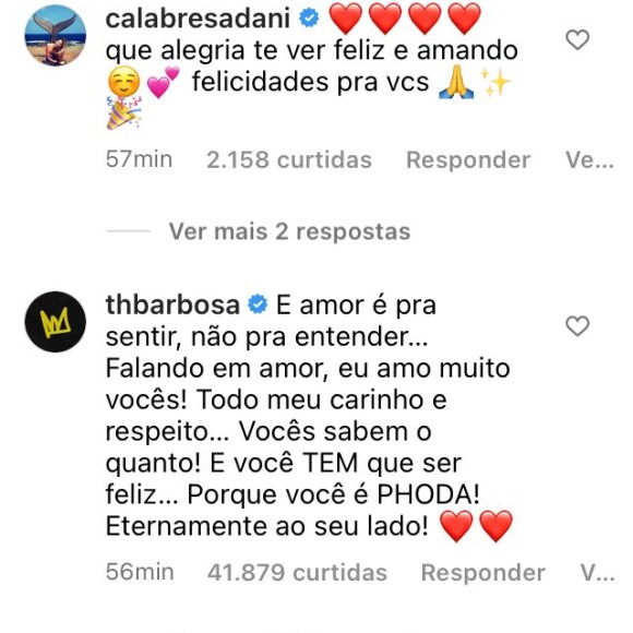 Thiaguinho torce por novo namoro de Fernanda Souza com Eduarda Porto