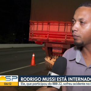 Kaique Reis, motorista que levava Rodrigo Mussi, cochilou ao volante e acertou a traseira de um caminhão