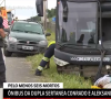 Conrado e Aleksandro: ônibus da dupla tombou depois que o motorista perdeu o controle do veículo