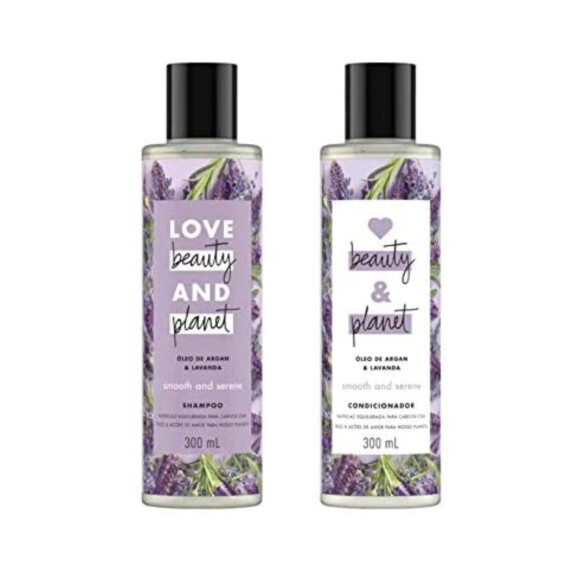 Shampoo e Condicionador Óleo de Argan e Lavanda, Love Beauty & Planet
