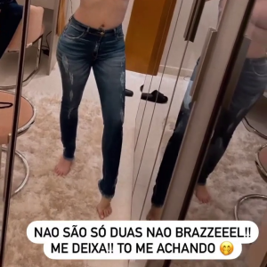 Corpo pós-parto de Bárbara Evans: 'Alô, calça 36! Nem acredito!', celebrou a modelo