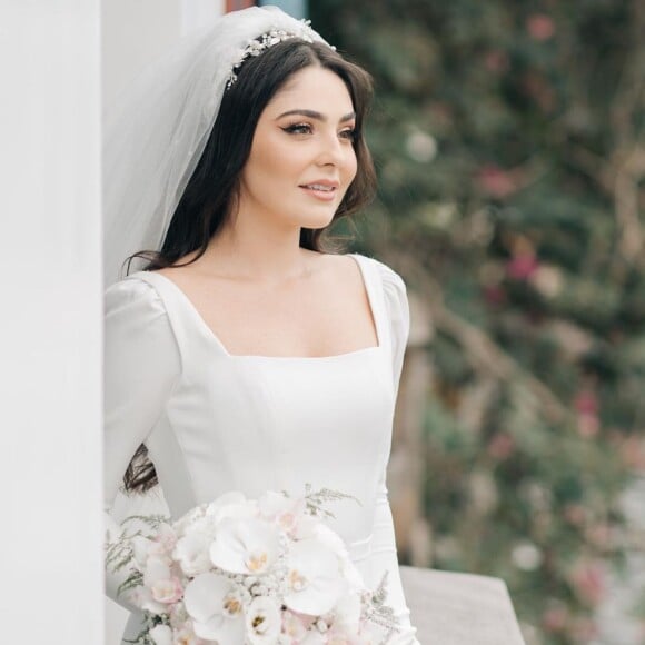 Casamento de Marcela Barrozo: atriz esbanjou elegância em vestido de noiva