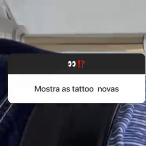 João Guilherme aproveitou para mostrar os fãs uma tatuagem nunca revelada no bumbum