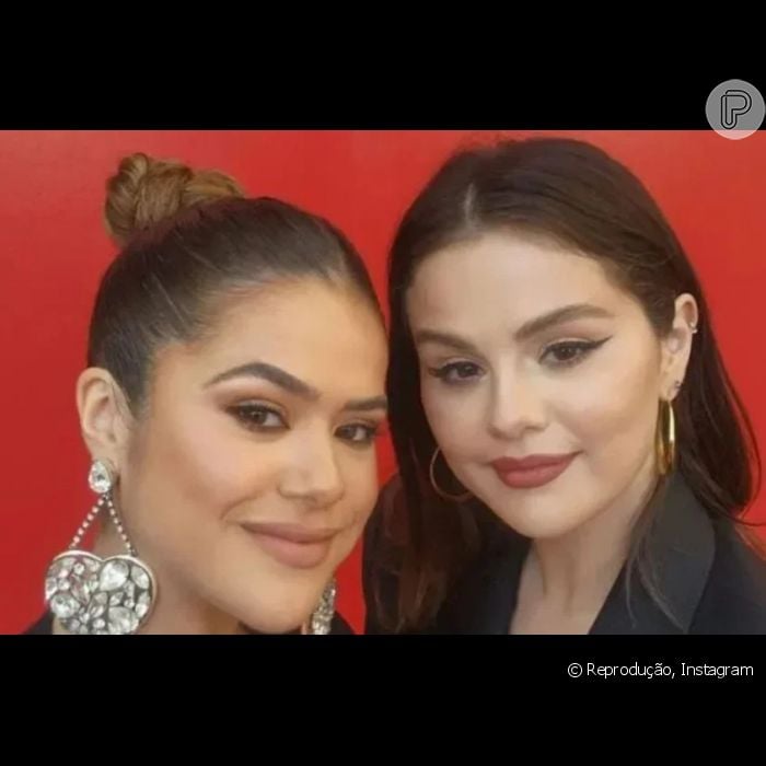 Maisa conhece Selena Gomez em evento da cantora na Califórnia