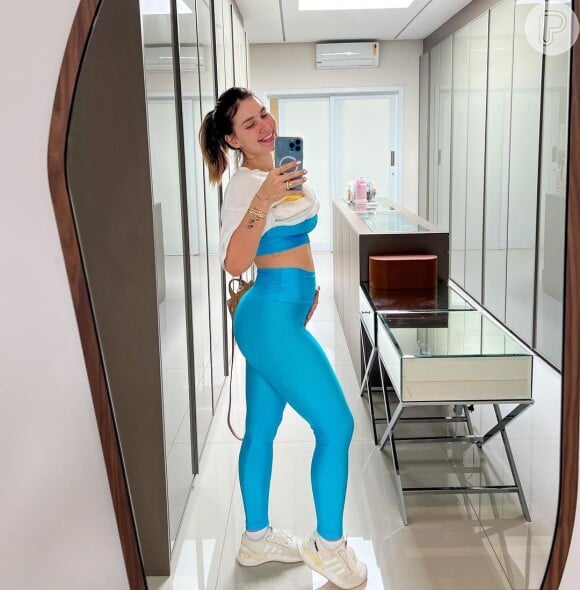 Virgínia Fonseca mostra barruga de grávida em foto com look fitness