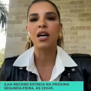 Ilha Record: Mariana Rios agradece convite da Record