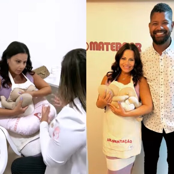 Na reta final da gravidez, Viviane Araújo toma cuidados para a chegada do filho
 