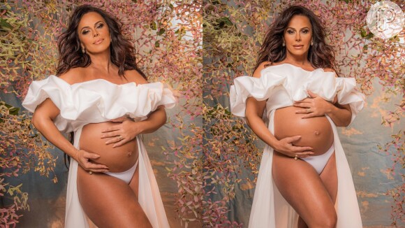 Viviane Araújo está grávida de 9 meses