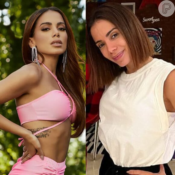 O antes e depois do cabelo de Anitta surpreendeu