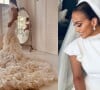 Vestido de noiva de Jennifer Lopez teve mais de 1000 lenços cortados à mão