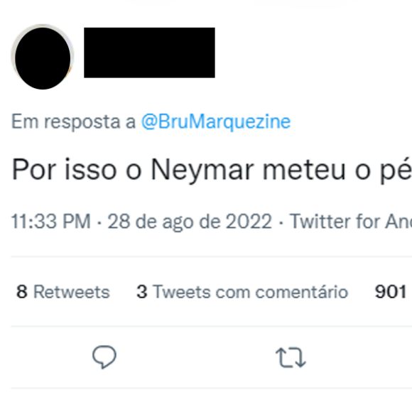 Neymar foi citado por um internauta na postagem de Bruna Marquezine e o comentário polêmico rendeu muitas discussões