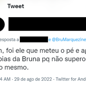 Muitos internautas apontavam que Neymar não teria superado Bruna Marquezine...