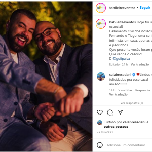 Casados! Tiago Abravanel e Fernando Poli exibem as alianças