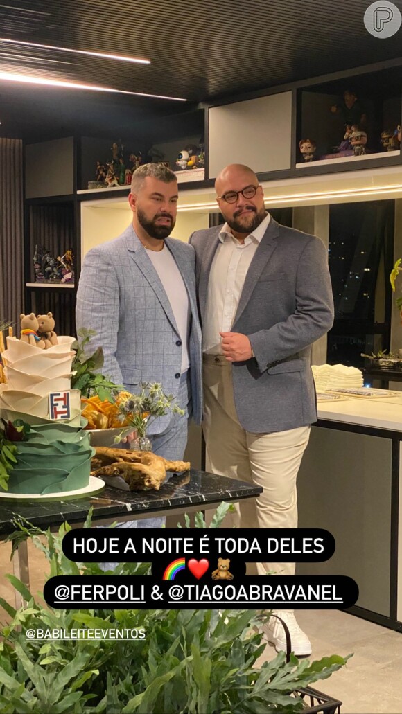 Casamento de Tiago Abravanel e Fernando Poli: os looks dos noivos