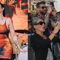 Rock in Rio: Cleo ousa em look para cantar no festival e família tieta a cantora na plateia