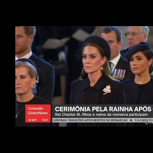 Meghan Markle e Kate Middleton estiveram nos ritos do funeral da Rainha Elizabeth II