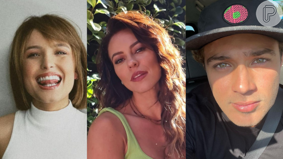 Paolla Oliveira, Larissa Manoela e André Luiz Frambach protagonizaram um momento divertido nas redes sociais nesta segunda-feira (19)