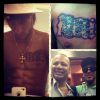 Neymar fez homenagem para o pai com tatuagem no peito