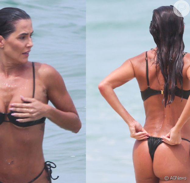 Fotos Deborah Secco Exibe Barriga Sarada E Bumbum Redondo Em Biqu Ni Fio Dental Na Praia