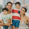 Juliana Paes relembra aniversário de 4 anos do filho mais velho, Pedro, em foto ao lado do marido e do caçula: 'Lindo', compartilhou ela nesta terça-feira, 23 de dezembro de 2014